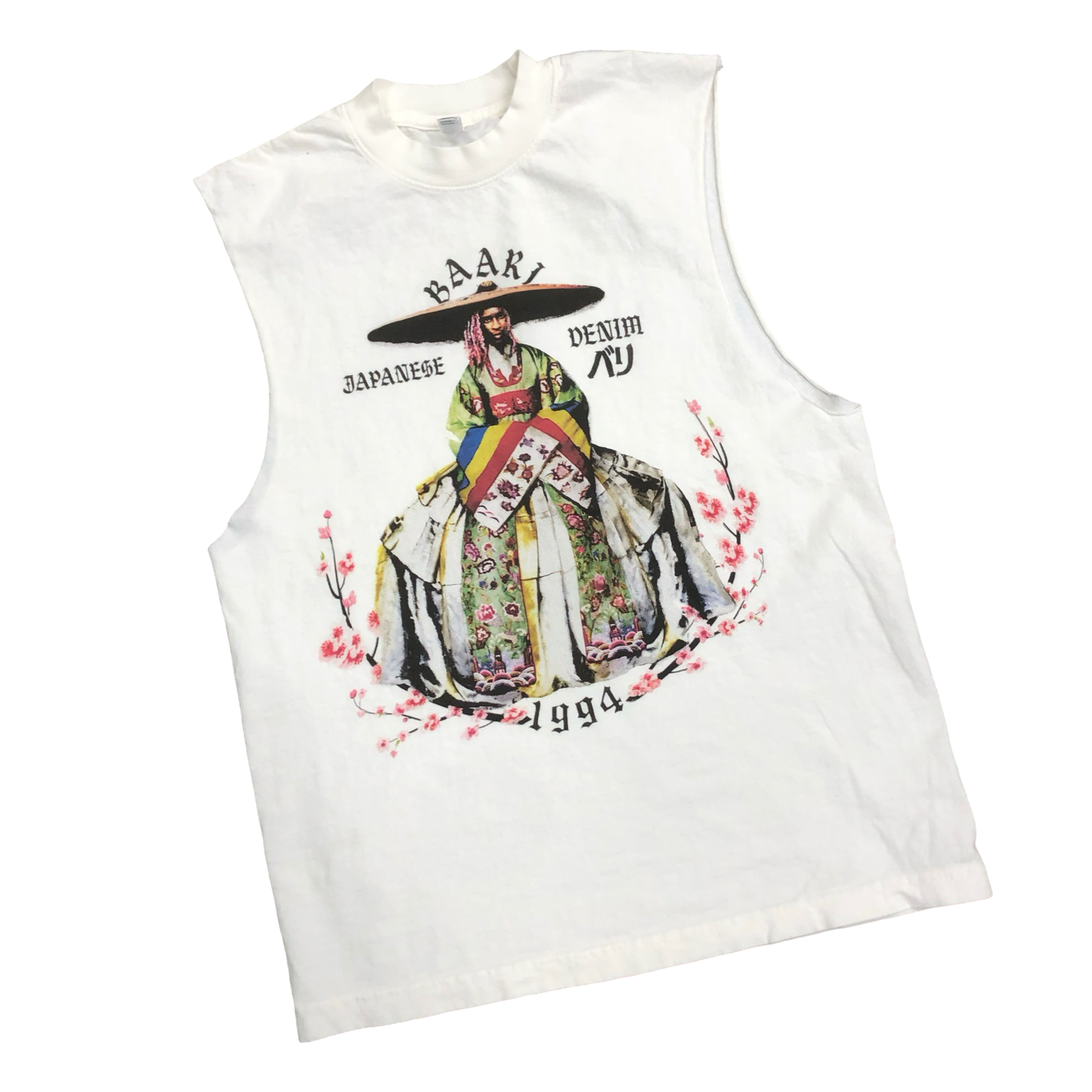 Thugger Japanese Denim White Tank